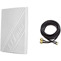 Los mejores  - 3G-4G LTE 14dBi Outdoor Panel Antenna 800-2600MHz + Duplex Cable 10m